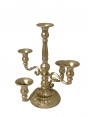 CANDELABRO EM METAL 5 BRACOS PRATA  32 X 30 CM