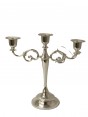 CANDELABRO METAL 3 BRACOS PRATA  27 X 25 CM