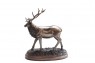 Escultura Alce Dourado Envelhecido Poliresina C28XL14XA32 cm