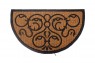 Capacho de Borracha com Fibra de Coco Meia Lua Grande 45x75 cm