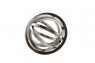 Bola Decorativa Vazada Prata em Aço Polido 11x11x9,5 cm