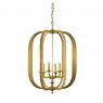 Lustre de Metal Dourado Clássico 55X55X76CM