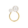 PORTA GUARDANAPO DOURADO COM PÉROLA