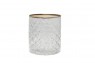 CACHEPOT VIDRO BORDA DOURADA 11 X 10 CM