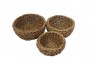 Cestos Redondo Fibra Natural Jg c/ 3 Pçs 30x13 cm