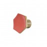 Cabide de Madeira Hexágono Vermelho A7,5xL8xP6 cm
