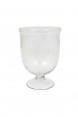 Vaso Cálice de Vidro Trabalhado Transparente 19x13 cm