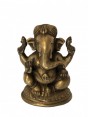 Escultura Indiana Ganesha em Metal cor Bronze 15 cm