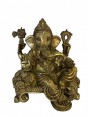 Escultura Indiana Ganesha Sofá em Metal cor Bronze 28,75 cm