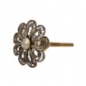 Puxador Porta Flor Metal Dourado 3,5x3,5x2 cm