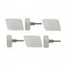 kit 6 Puxadores Mármore Natural com Metal  P8xL4xA4 cm