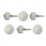 kit 6 Puxadores Mármore Natural octágono D4xP8xL4 cm