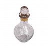 Perfumeira em Vidro Trabalhado c/ Tampa e Detalhe Dourado A15.5XD5 cm