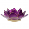 Suporte Flor Lotus p/ Vela Madrepérola Violeta 6X13X13CM