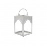 Lanterna de Metal Branco com Vidro – Grande 11X11X16 cm