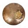 Mandala Decorativa p/ Parede em Metal Dourado c/ Detalhe Central D77xE12 cm
