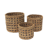 JG 3 PCS CESTO FIBRA NATURAL CILINDRO BDH-27