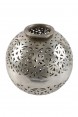 Vaso em Bronze Trabalhado Redondo Decorativo D25 cm