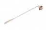 ABAFADOR VELA ACO INOX DOURADO CABO MADRE PEROLA 35 CM!