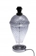 Base para Abajur Elétrico de Vidro Trabalhado Incolor A42xD19 cm