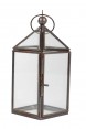 Lanterna Metal e Vidro Quadrada 6,5x16,5x15 cm