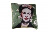 Capa de Almofada em Algodão Verde c/ Estampa Frida A45xL45 cm