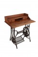 Mesa Escrivaninha Retrô em Madeira com Base de Máquina de Costura Singer A86xP51xL79 cm