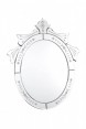 Espelho Veneziano Oval Borda Espelhada Desenhada 50X40CM