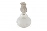 Sino Decorativo de Metal Folheado em Prata Pineapple 10,5x6x6 cm
