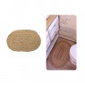 Tapete de Juta Trançado Oval Marrom 80x50 cm