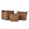 JG 3 PCS CESTO FIBRA NATURAL QUADRADO BDH-140 40X40CM