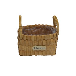 CESTO DE VIME FLOWERS ALCA LATERAL PEQUENA