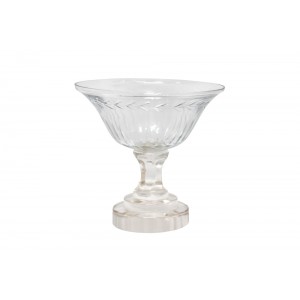 Cachepot c/ Pedestal em Vidro Trabalhado A15xD16 cm