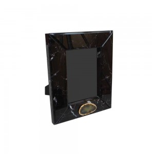 Porta Retrato Laca com Vidro Black Blk 2,5x24X29CM