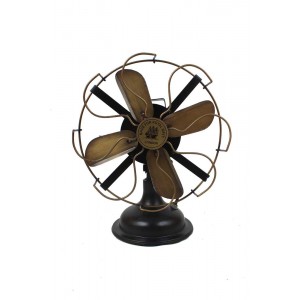 Ventilador Decorativo de Metal cor Bronze  32,5X15,62 cm