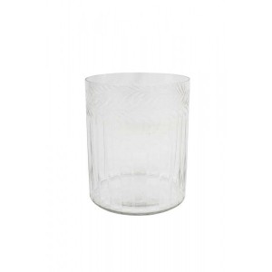 Vaso/Cachepot em Vidro Trabalhado 15X12,5 cm