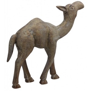 Estatua Camelo de Madeira 13x50x51CM