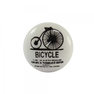 Puxador Cerâmica Bicycle Branco 3x3xx8cm