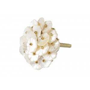 Puxador Madrepérola Mini Flores 4x4x2 cm