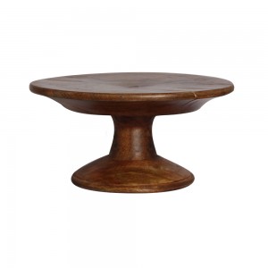 Prato Alto Porta Bolo em Madeira 30x15 cm