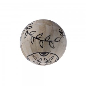 Bola Decorativa de Osso Pintada - G 13cm