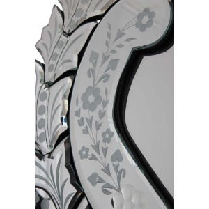 Espelho Veneziano Bisotado Provençal Decorativo A130xL85 cm