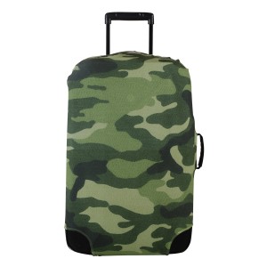 Capa de Mala em Poliéster e Elastano c/ Estampa Camuflada A75xL61 cm