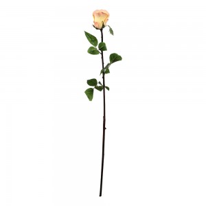 Botão de Rosa Decorativo em Poliuretano Cor Salmão A81 cm