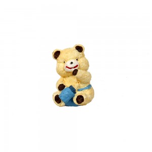 Puxador Resina Urso Mamadeira Azul 2X3X4CM