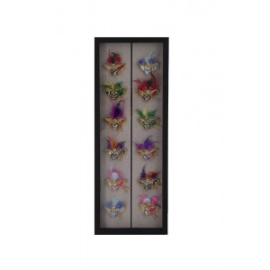 Quadro Decorativo Vertical Máscaras de Viena A83xC33xE7 cm