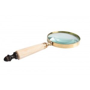 Lupa com Cabo em Resina Bege C24xD10 cm