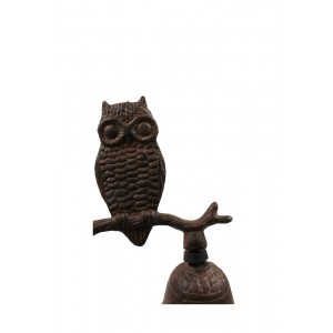 Sino c/ Coruja em Ferro 9,8X16X19 cm