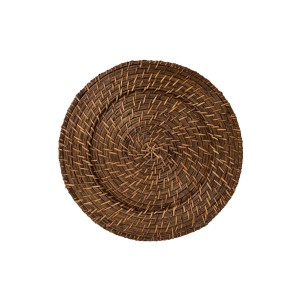 SOUSPLAT REDONDO RATTAN CHOCOLATE 35 CM 70% BAMBU 30% RATTAN