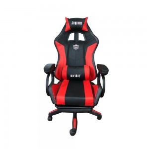 CADEIRA GAMER RECLINAVEL PRETA E VERMELHA.